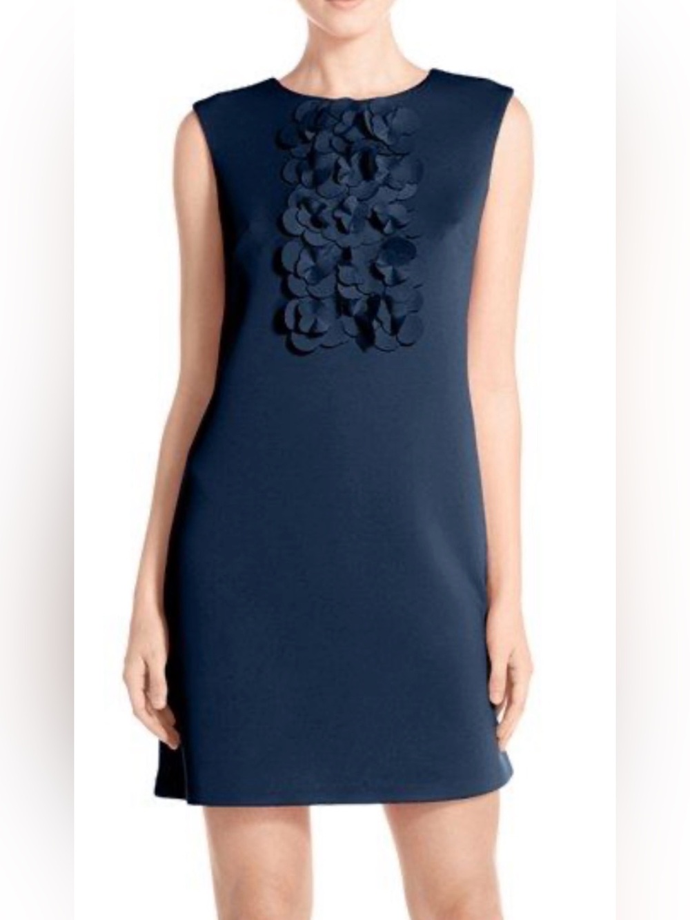 Eliza J NWT Navy Floral Appliqué Sheath Dress – Size 8